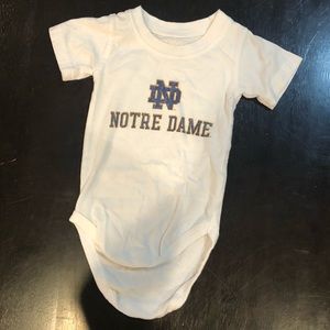 6 mo Notre Dame onesie